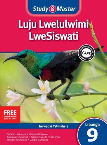 Front Cover Of Study & Master Luju Lwelulwimi LweSiswati Incwadzi Yathishela Libanga 9