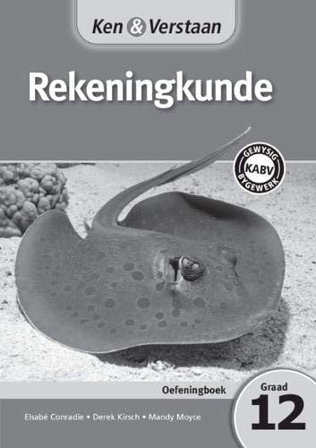 Front Cover Of Ken & Verstaan Rekeningkunde Oefeningboek Graad 12