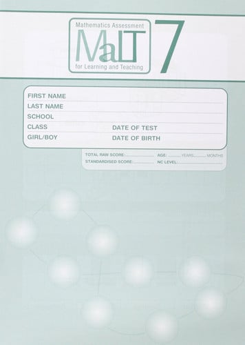 Front Cover Of Malt Test 7 Pk 10 (Maths Asset Forl & T) ��
