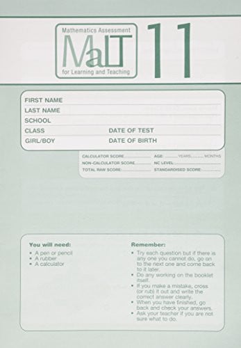 Front Cover Of Malt Test 11 Pk 10 (Maths Asst For L & T)