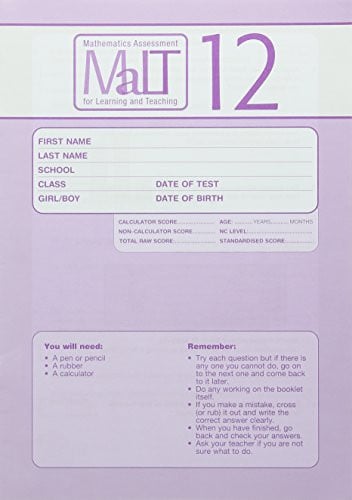 Front Cover Of Malt Test 12 Pk 10 (Maths Asst For L & T)