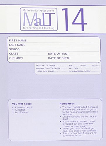 Front Cover Of Malt Test 14 Pk 10 (Maths Asst For L & T)