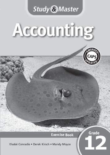 Front Cover Of Study & Master Accounting Exercise Book Grade 12