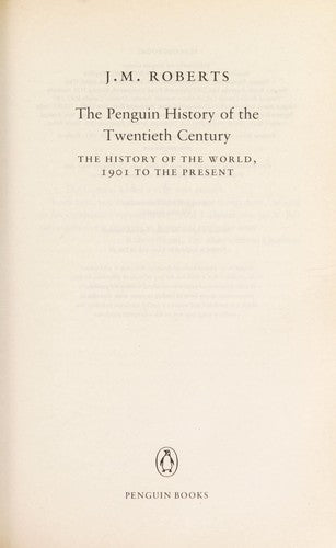 Penguin History Of The Twentieth Century