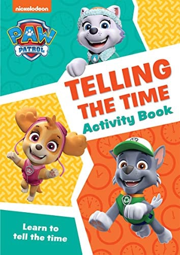 Front Cover Of Paw Patrol Telling The Time Activity Bk