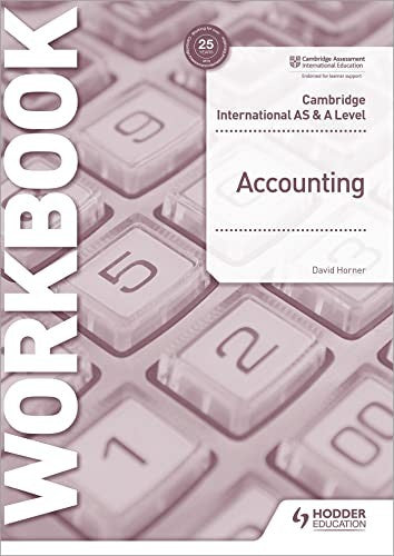 Front Cover Of As And A Level Accounting Workbook