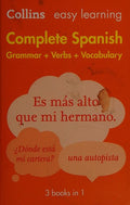 Front Cover Of Collins Easy Learning Spanish Complete Grammar, Verbs and Vocabulary (3 books in 1)