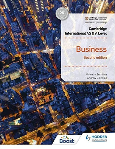 Front Cover Of Hodder Cambridge AS and A Level Business Student Book (2nd Edition)