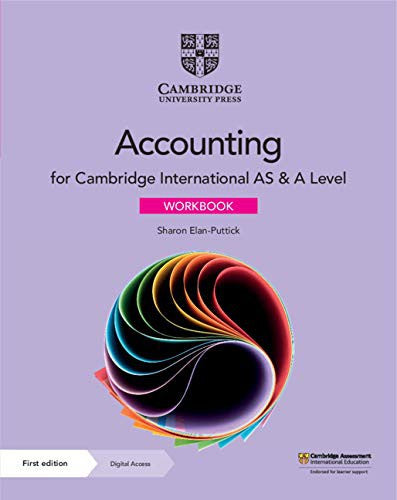 Front Cover Of Cambridge AS & A Level Accounting Workbook with Digital Access (2 Years)