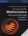 Front Cover Of Cambridge IGCSE Mathematics Coursebook Core and Extended