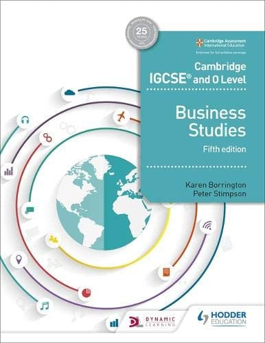 Front Cover Of Cam/Ie O Level Business Studies 5Th Edition