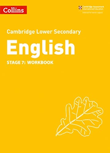 Front Cover Of Collins Cambridge Lower Secondary English Workbook Stage 7