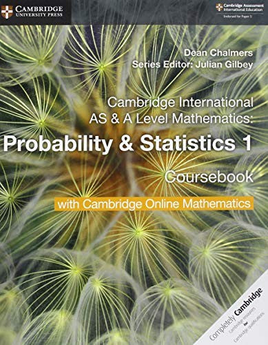 Front Cover Of Cambridge AS & A Level Mathematics Probability & Statistics 1 Coursebook with Online Mathematics (2 Yr)