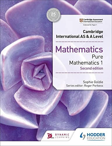 Front Cover Of Hodder Cambridge International AS & A Level Mathematics Pure Mathematics 1 Coursebook (2nd Edition)